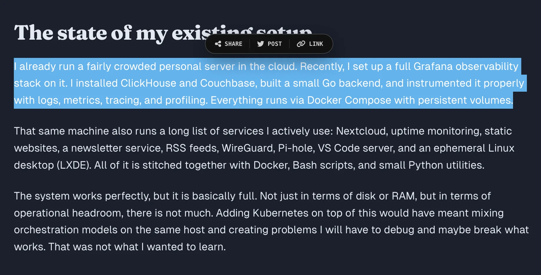 Deep Linking Context Menu