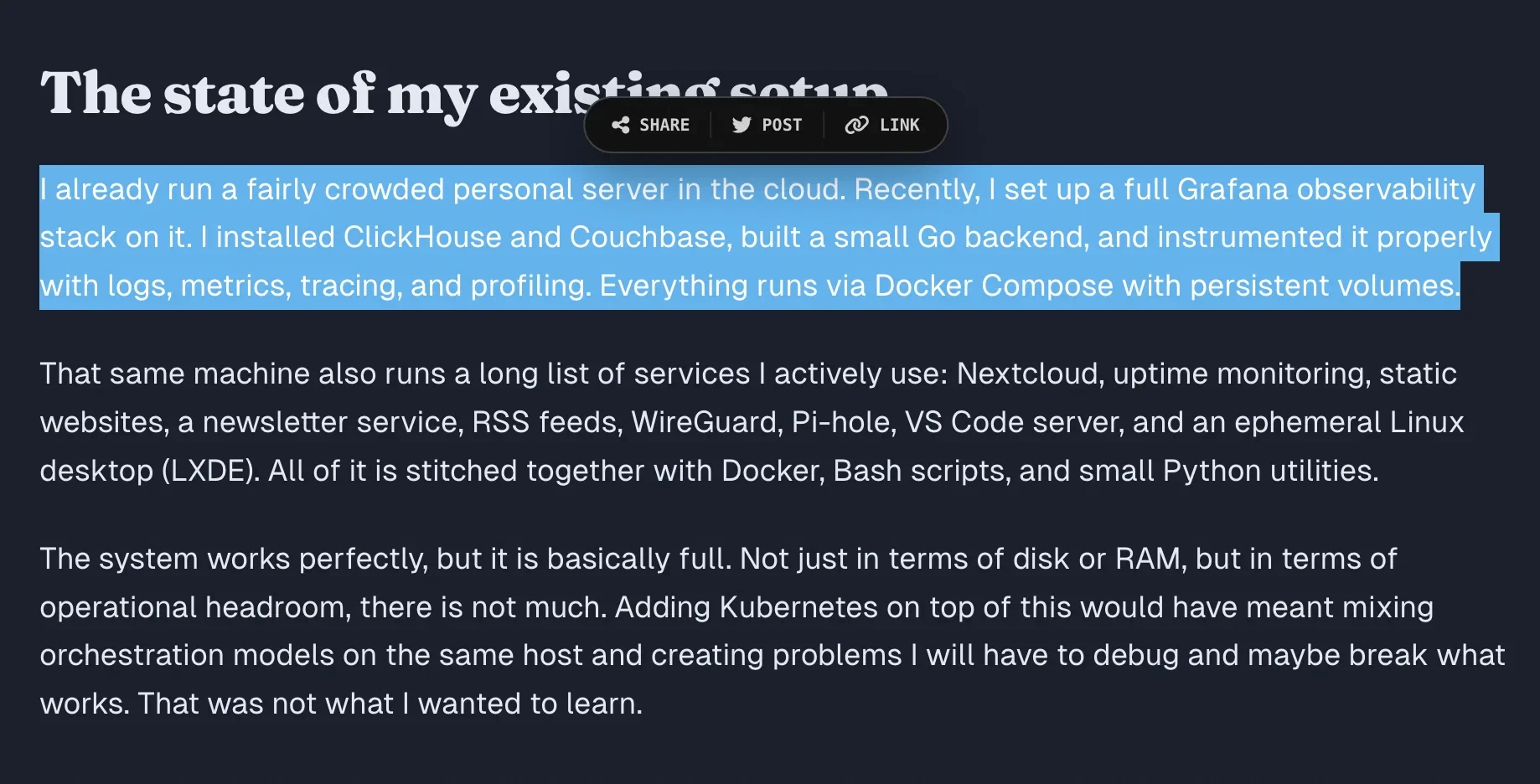 Deep Linking Context Menu
