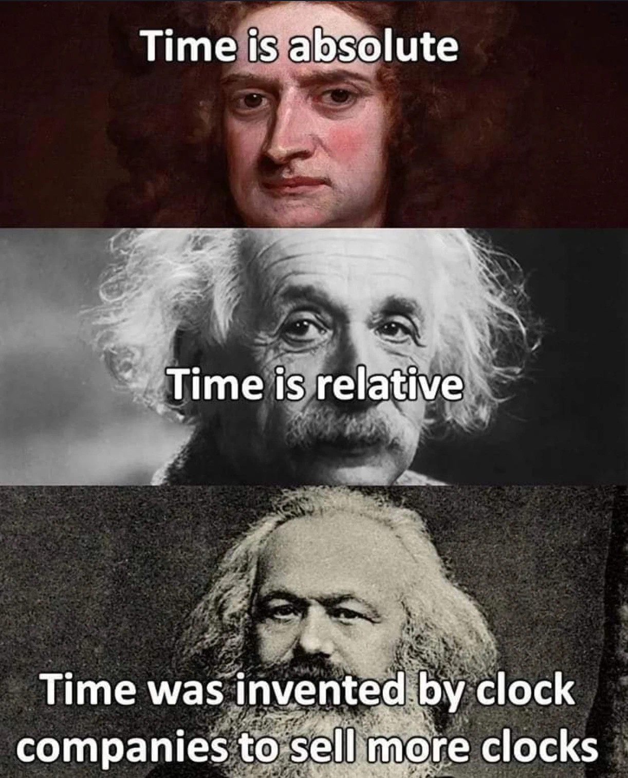 Time is relative, absolute, and a scam